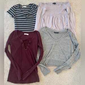 COPY - Abercrombie, Hollister and American Eagle BUNDLE of 4 tops